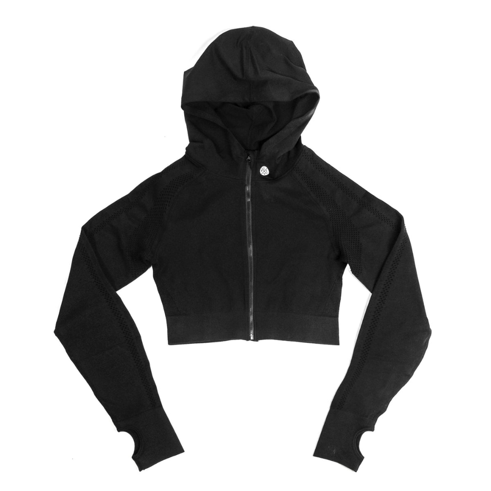 Live Fit NWOT Seamless Crop Zip-Up Hoodie